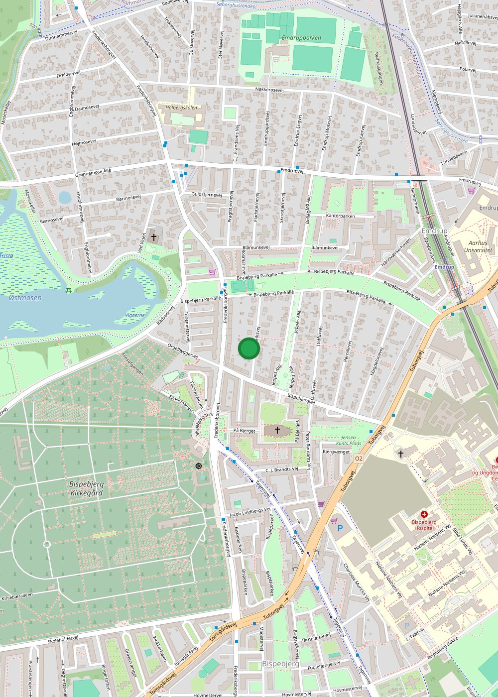 Kort over Henriksvej 7, København NV