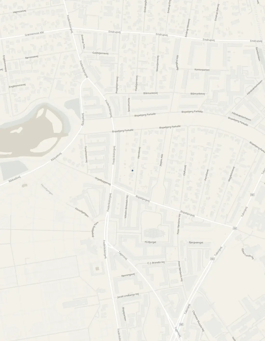Kort over Henriksvej 7, København NV